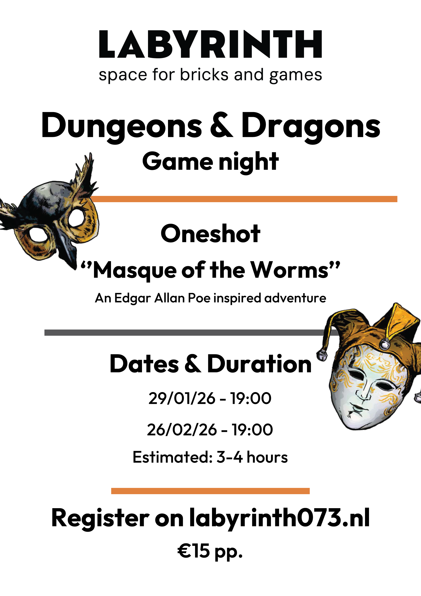 26-02-2026 | Dungeons & Dragons One Shot "Masque of the Worms"